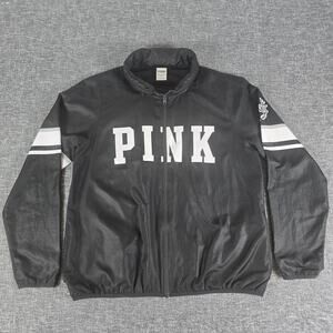 Pink Victoria's Secret Windbreaker Zip Jacket Size M